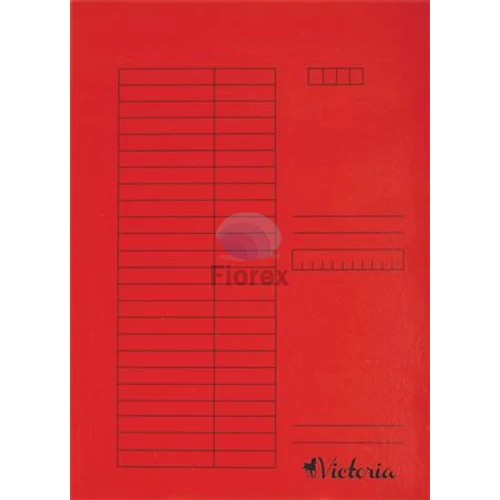 Pólyás dosszié, karton, A4, VICTORIA OFFICE, piros