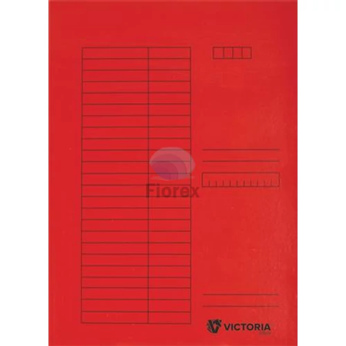 Pólyás dosszié, karton, A4, VICTORIA OFFICE, piros