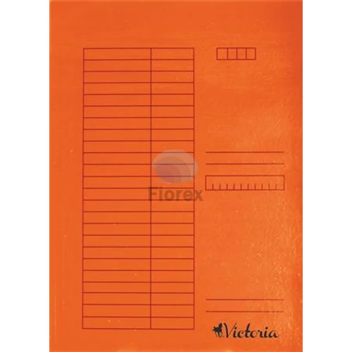 Pólyás dosszié, karton, A4, VICTORIA OFFICE, narancs