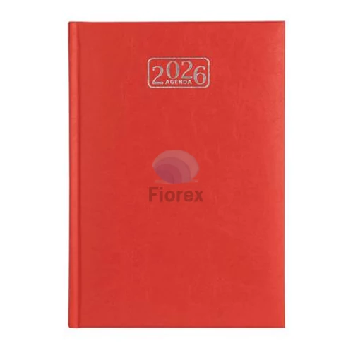 Naptár, tervező, A5, napi, VICTORIA OFFICE "Chrono", piros (2026 évi)