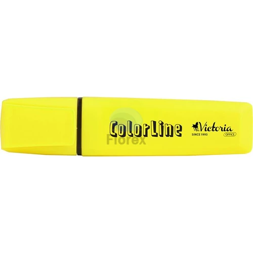 Szövegkiemelő, 1-5 mm, VICTORIA OFFICE, "ColorLine", sárga