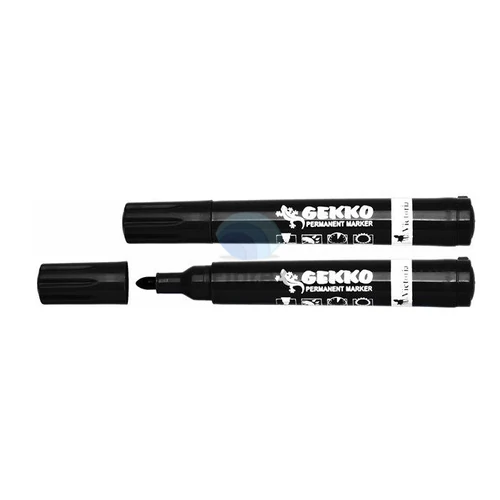 Alkoholos marker, 1-3 mm, kúpos, VICTORIA OFFICE, "Gekko", fekete