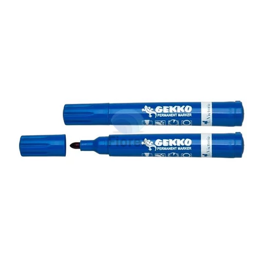 Alkoholos marker, 1-3 mm, kúpos, VICTORIA OFFICE, "Gekko", kék