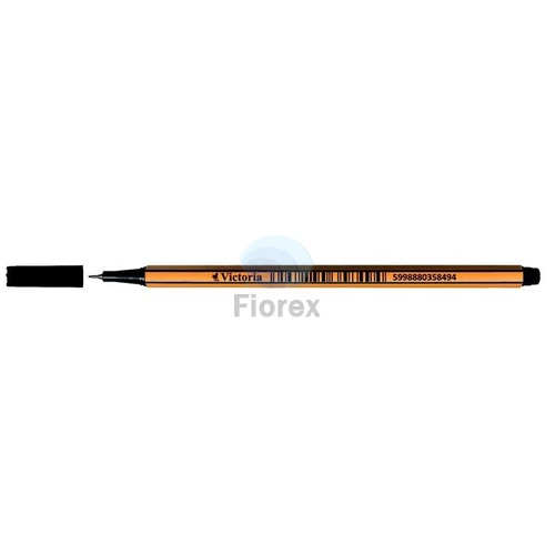 Tűfilc, 0,4 mm, VICTORIA OFFICE,"Slim", fekete