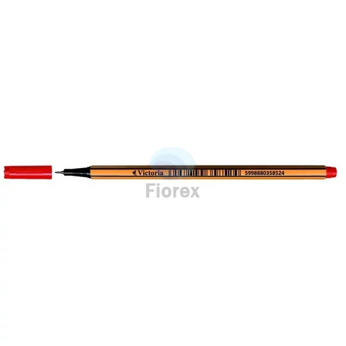 Tűfilc, 0,4 mm, VICTORIA OFFICE,"Slim", piros