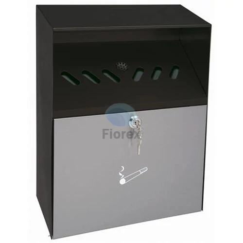 Fali hamutartó, acél, hat nyílással, esővédővel, WEDO, szürke/fekete