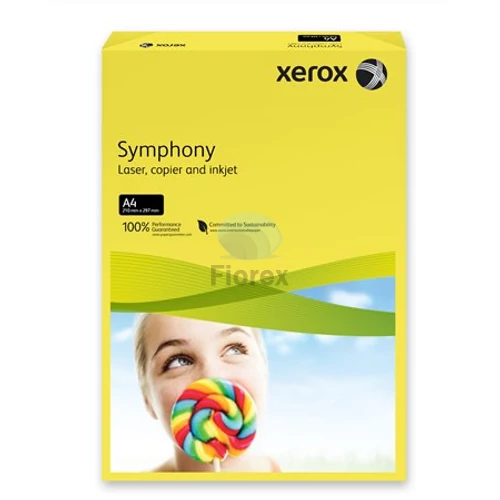 Másolópapír, színes, A4, 80 g, XEROX "Symphony", sötétsárga (intenzív)