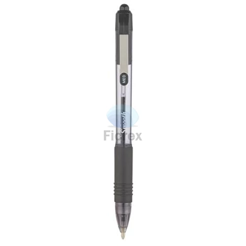 Golyóstoll, 0,27 mm, nyomógombos, ZEBRA "Z-Grip Smooth", fekete