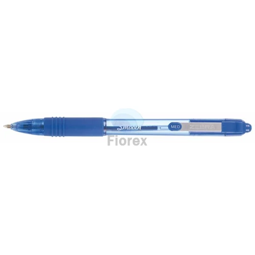 Golyóstoll, 0,27 mm, nyomógombos, ZEBRA "Z-Grip Smooth", kék