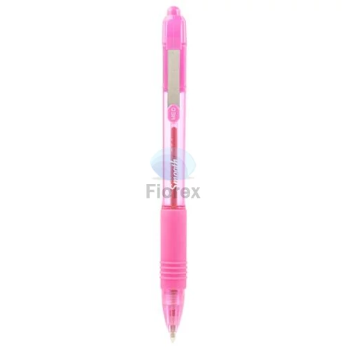 Golyóstoll, 0,27 mm, nyomógombos, ZEBRA "Z-Grip Smooth", rózsaszín
