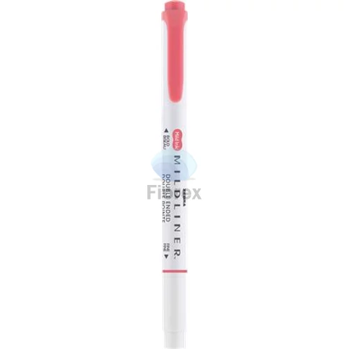 Szövegkiemelő, 1,0/3,5 mm, kétvégű ZEBRA Mildliner Cool & Refined piros