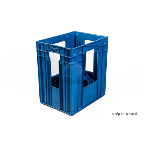 Műanyag rekesz, szikvizes-szódás, 12 férőhelyes, 1,5 literes - Fekete