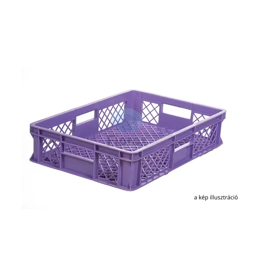 Műanyag sütőipari Anker rekesz, 125-ös, 60x40x12,5 - Fekete