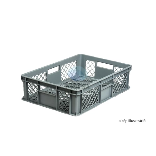 Műanyag sütőipari Anker rekesz, 155-ös, 60x40x15,5 - Fekete