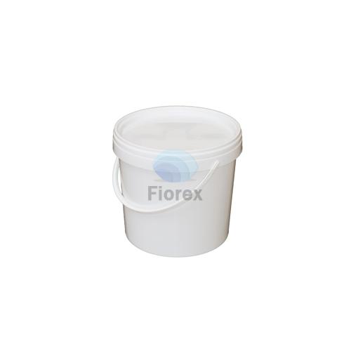 Műanyag kerek vödör, fehér, 1 liter