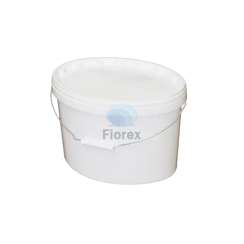 Műanyag ovális vödör, fehér, 8 liter