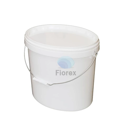 Műanyag ovális vödör, fehér, 18 liter (magas)