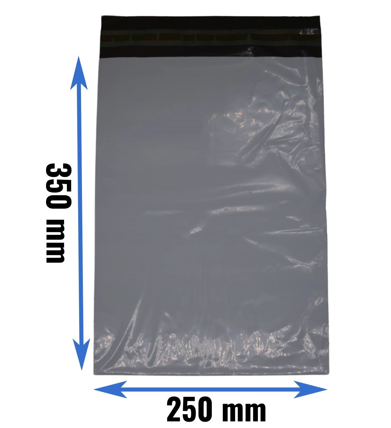 Futártasak szürke színű, leragasztható 250x350 mm
