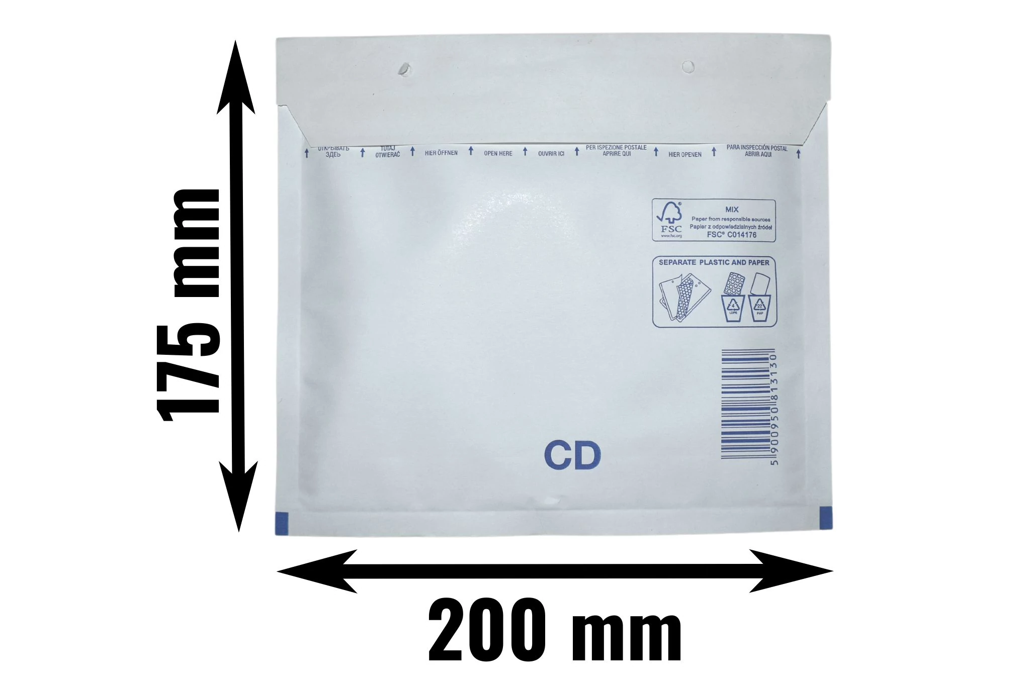 Légpárnás boríték CD 200x175mm