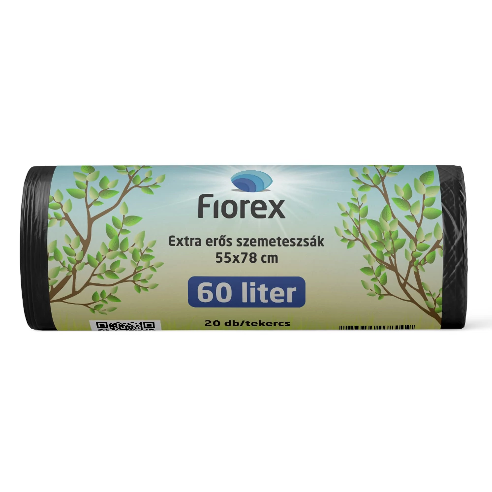 Szemeteszsák extra erős, 60 literes 550x780x0,025 mm - 20 db/tekercs