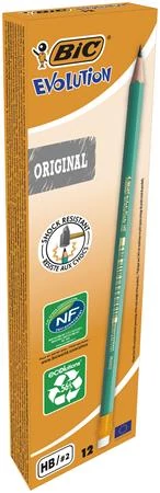 Grafitceruza radírral, HB, hatszögletű, BIC 