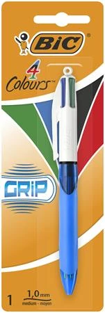 Golyóstoll, 0,32 mm, nyomógombos, négyszínű, BIC 