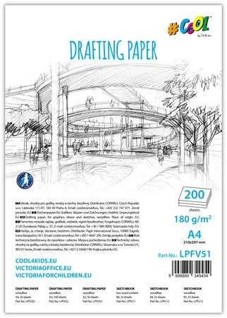 Műszaki rajzlap, A4, COOL BY VICTORIA - 200 lap