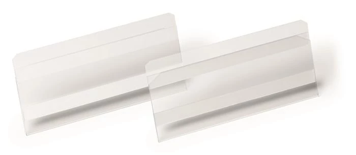 Logisztikai zseb, 150x67 mm, fekvő, DURABLE, öntapadó csíkkal, átlátszó - 10db