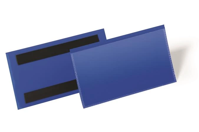 Logisztikai zseb, 150 x 67 mm, fekvő, DURABLE, mágnessel, sötétkék - 50db