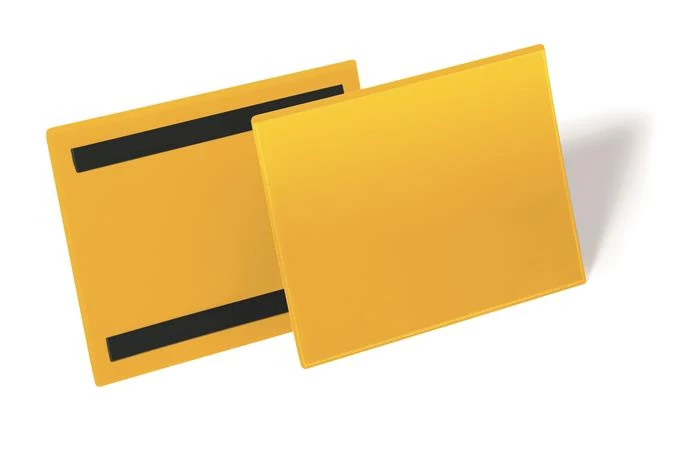 Logisztikai zseb, A5, fekvő, DURABLE, mágnessel, sárga - 50db