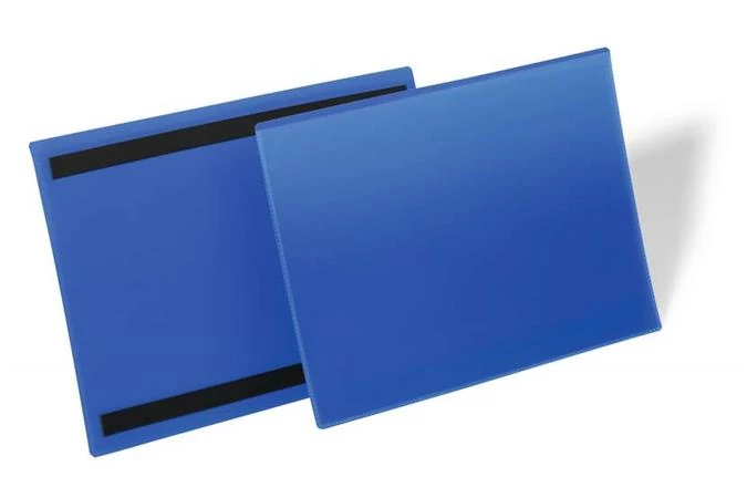 Logisztikai zseb, A4, fekvő, DURABLE, mágneses, sötétkék - 50db