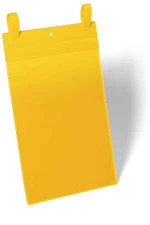 Logisztikai zseb, A4, álló, DURABLE, szalaggal, sárga - 50db