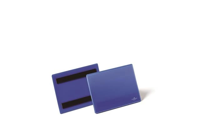 Logisztikai zseb, A6, fekvő, DURABLE, mágnessel, sötétkék - 50db