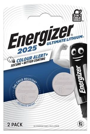 Gombelem, CR2025, 2 db, színjelző, ENERGIZER 