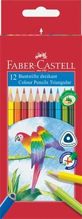 Színes ceruza készlet, háromszögletű, FABER-CASTELL 