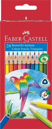 Színes ceruza készlet, háromszögletű, FABER-CASTELL 