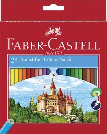 Színes ceruza készlet, hatszögletű, FABER-CASTELL 