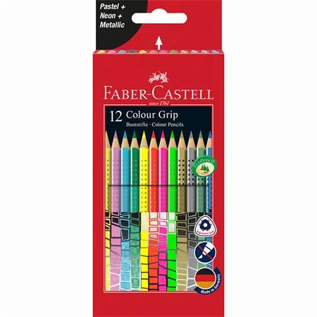 Színes ceruza készlet, háromszögletű, FABER-CASTELL 