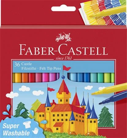 Filctoll készlet, FABER-CASTELL, 36 különböző szín 