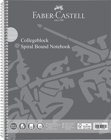 Spirálfüzet, A4, vonalas, 80 lap, perforált, lyukasztott,  FABER-CASTELL