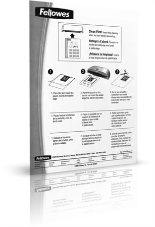 Hordozó- és tisztítókarton lamináláshoz, A4, FELLOWES - 10db