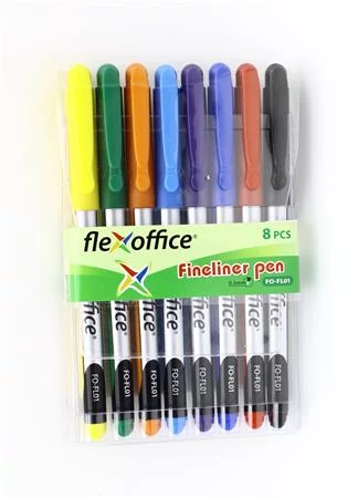 Tűfilc készlet, 0,3 mm, FLEXOFFICE 