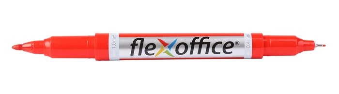 Alkoholos marker, 0,4/1,0 mm, kúpos, kétvégű, FLEXOFFICE 