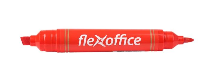 Alkoholos marker, 0,8/6,0 mm, kúpos/vágott, kétvégű, FLEXOFFICE 