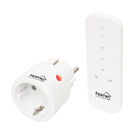 Dugalj szett, 1 aljzat, távirányítóval, 2300 W, HOME, fehér - 2db