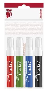 Flipchart marker készlet, 1-3 mm, kúpos, ICO 