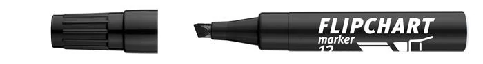 Flipchart marker, 1-4 mm, vágott, ICO 