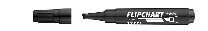 Flipchart marker, 1-4 mm, vágott, ICO 