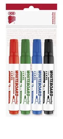 Tábla- és flipchart marker készlet, 1-3 mm, kúpos, ICO 