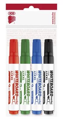 Tábla- és flipchart marker készlet, 1-4 mm, vágott, ICO 